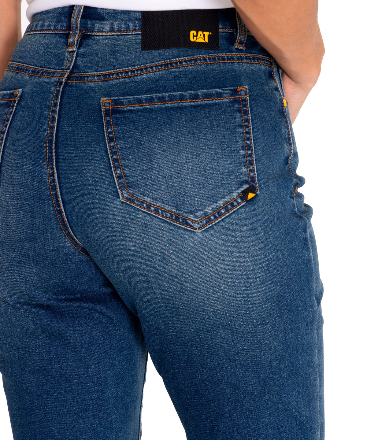 Jeans Denim Mujer Triblend Stretch Denim Mid-Rise Skinny Rojo Cat