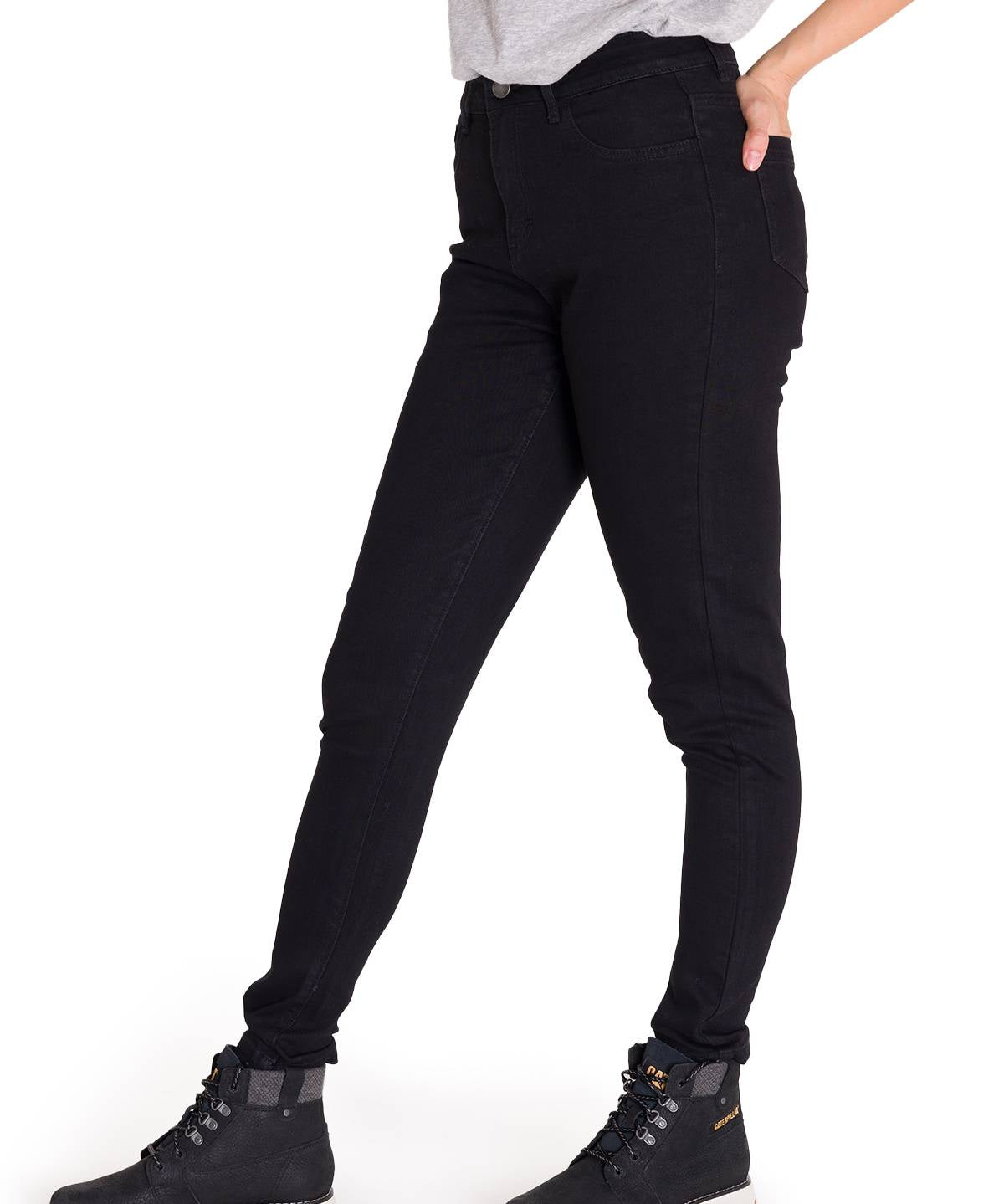 Jeans Denim Mujer Triblend Stretch Denim Mid-Rise Skinny Gris Cat