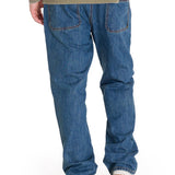 Jeans Regular Hombre Denim Double Front Azul Marino Cat