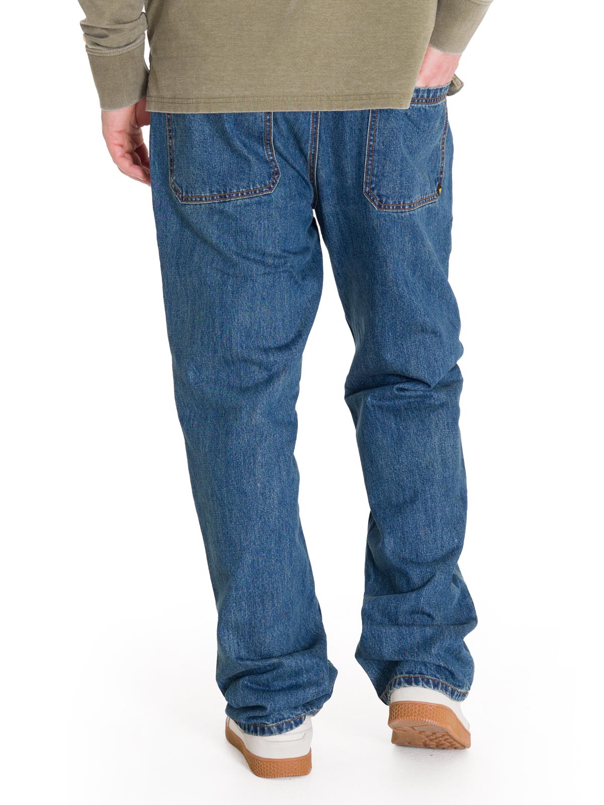 Jeans Regular Hombre Denim Double Front Azul Marino Cat