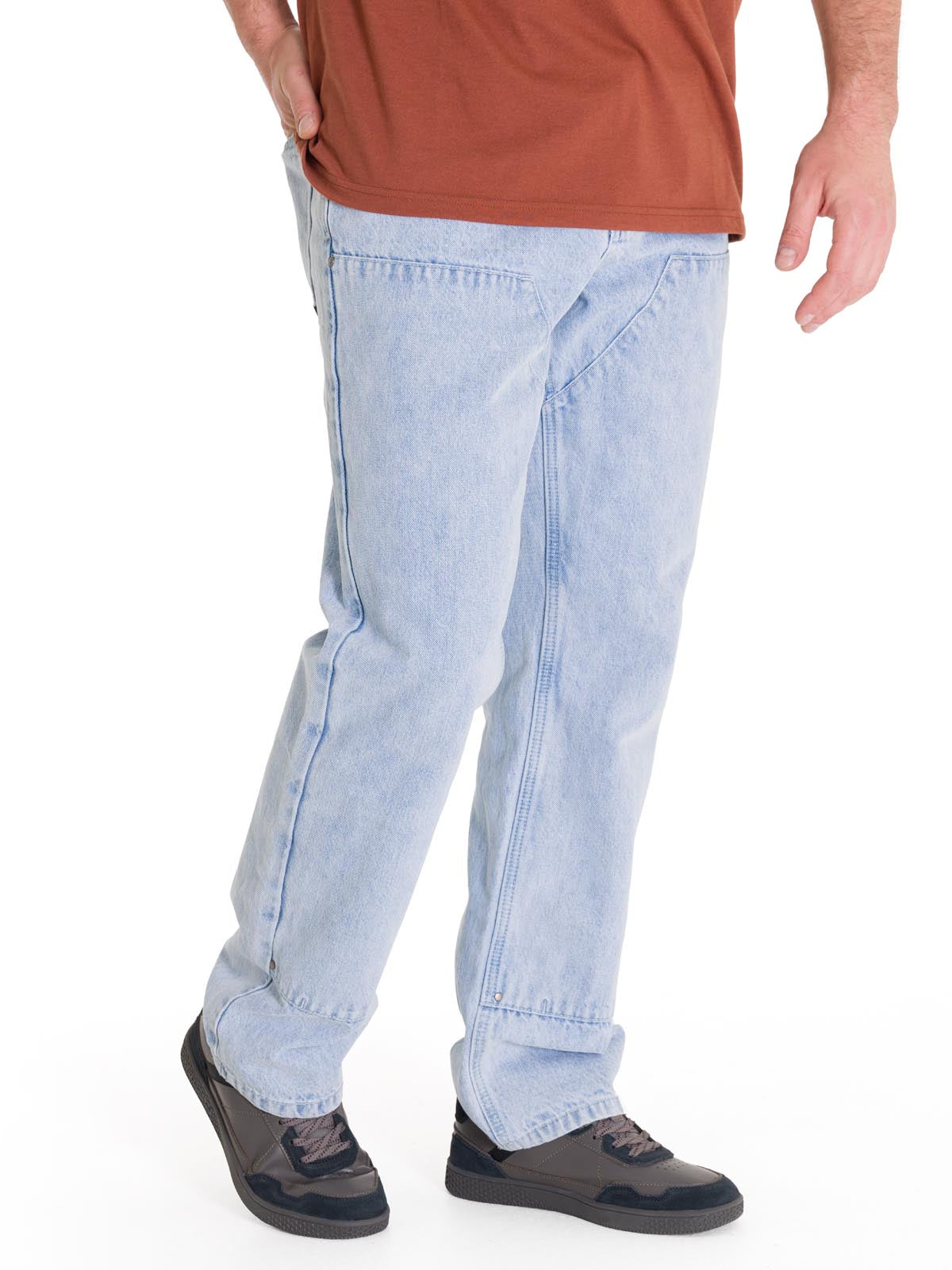 Jeans Regular Hombre Denim Double Front Azul Claro Cat