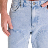 Jeans Regular Hombre Denim Double Front Azul Claro Cat