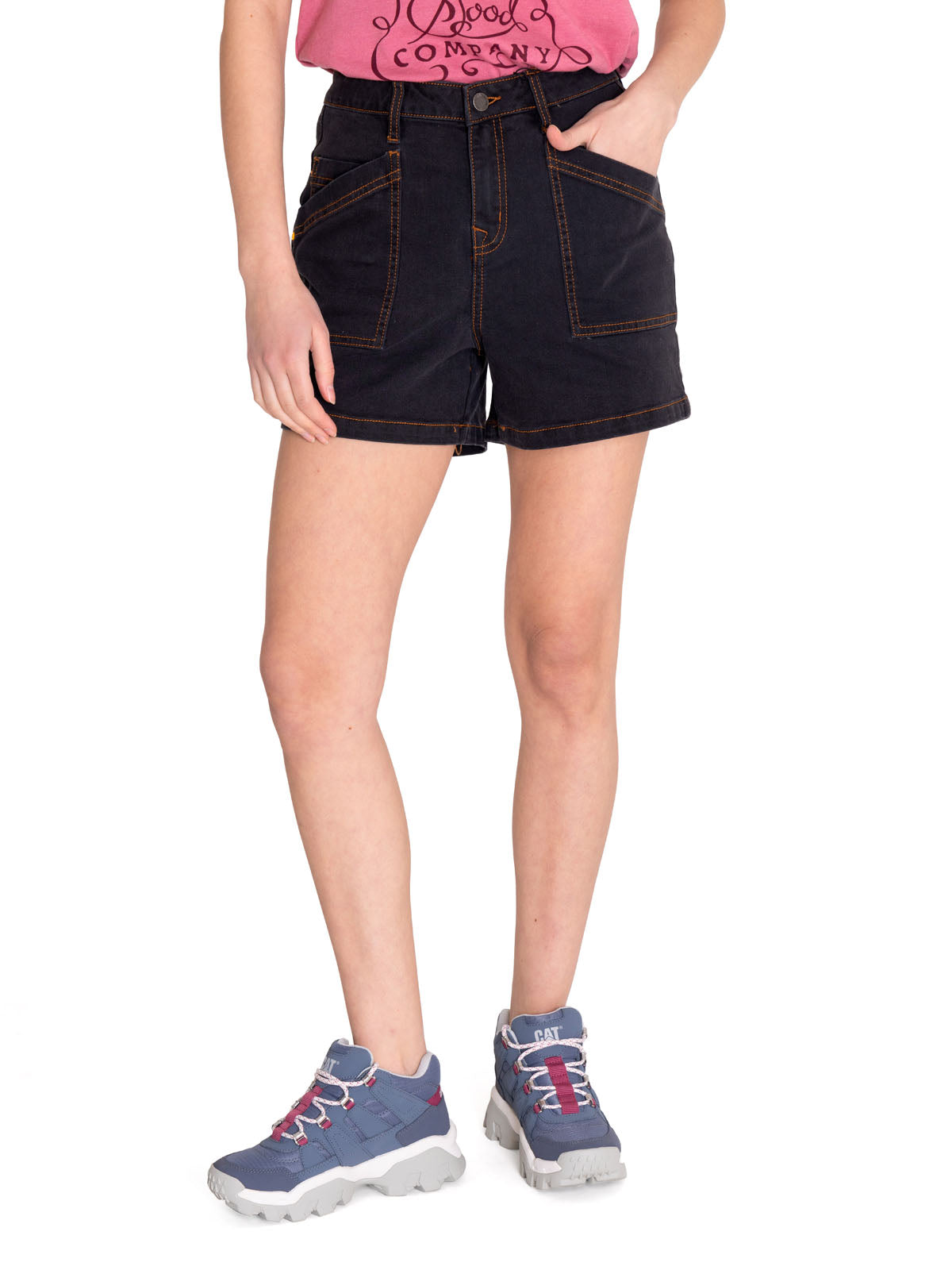 Short Casual Mujer TRIBLEND STRETCH DENIM SHORT Gris CAT