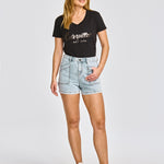 Short Casual Mujer TRIBLEND STRETCH DENIM SHORT Azul claro CAT