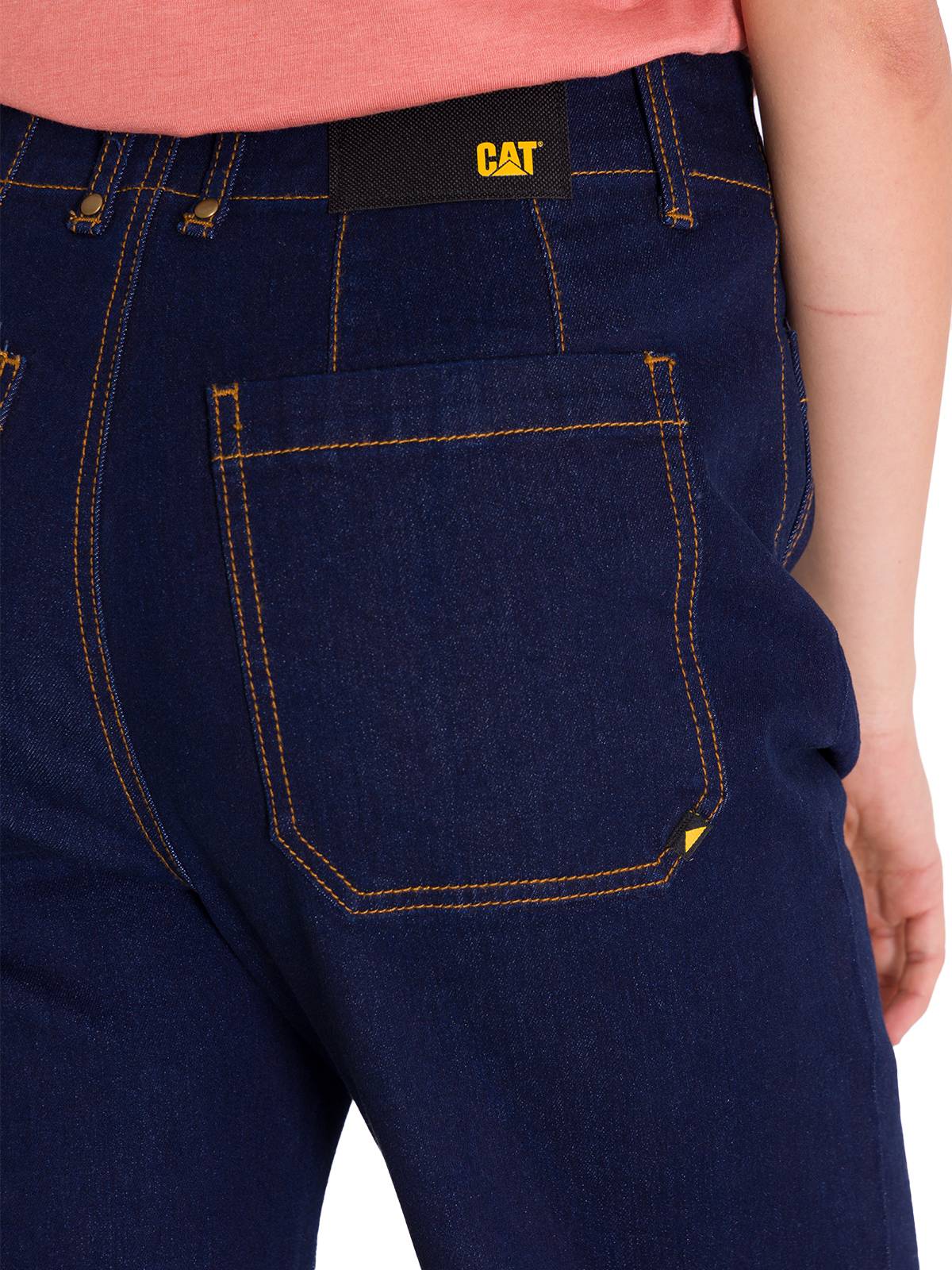 Jeans Wide Leg Casual Mujer TRIBLEND STRETCH DENIM PATCH FRONT POCKET FLARE Azul Marino Cat