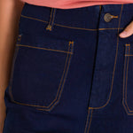 Jeans Wide Leg Casual Mujer TRIBLEND STRETCH DENIM PATCH FRONT POCKET FLARE Azul Marino Cat