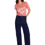 Jeans Wide Leg Casual Mujer TRIBLEND STRETCH DENIM PATCH FRONT POCKET FLARE Azul Marino Cat