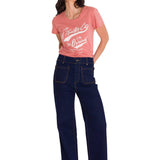 Jeans Wide Leg Casual Mujer TRIBLEND STRETCH DENIM PATCH FRONT POCKET FLARE Azul Marino Cat