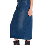 Falda Ajustada Casual Mujer CARPENTER MAXI SKIRT Denim Cat