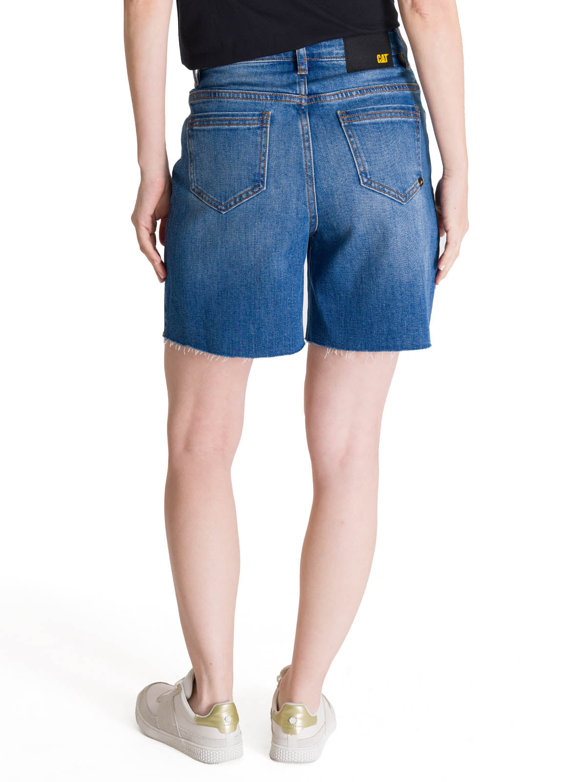 Short Tiro Alto Denim Mujer Cowboy Azul CAT