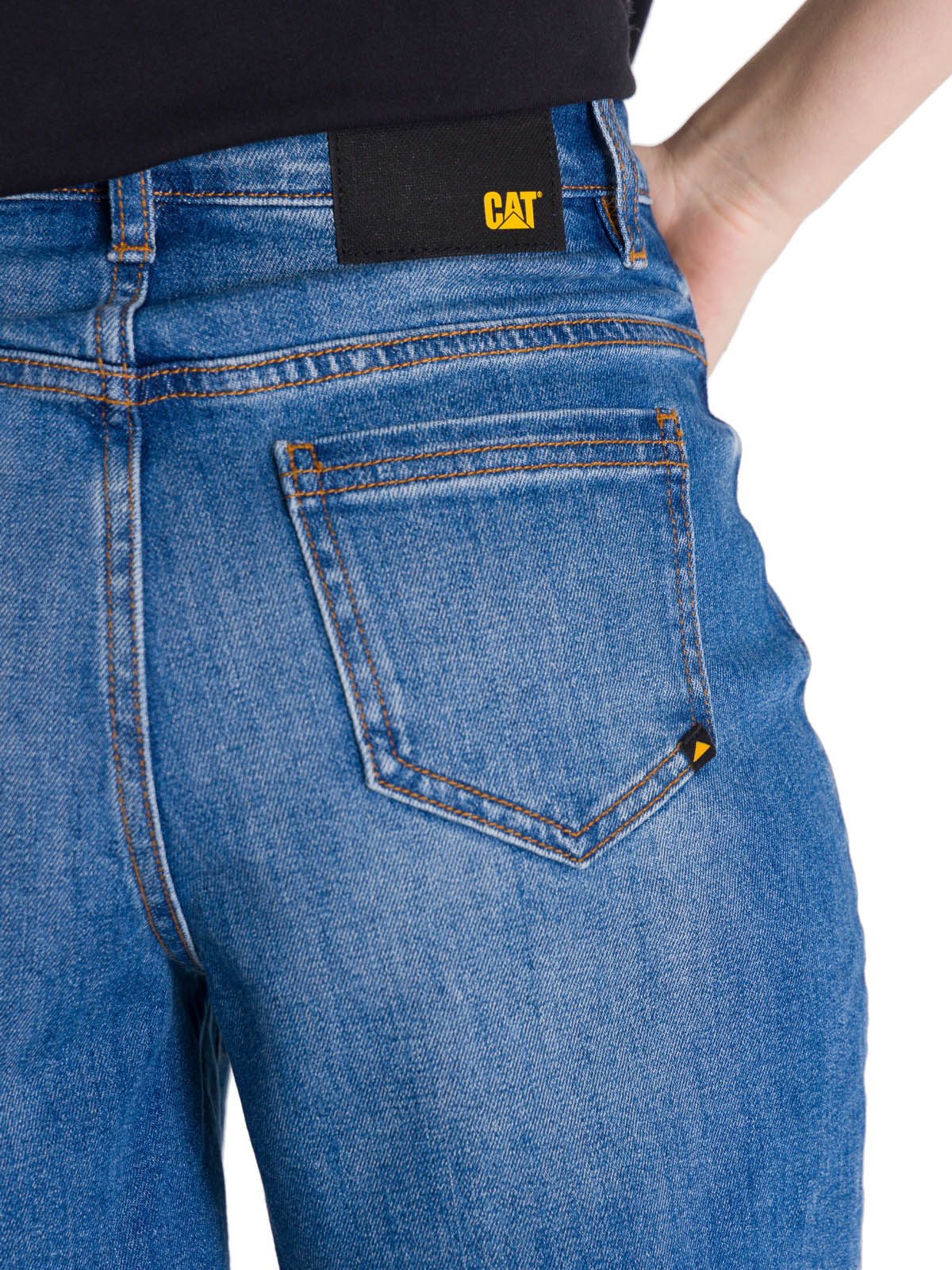 Short Tiro Alto Denim Mujer Cowboy Azul CAT