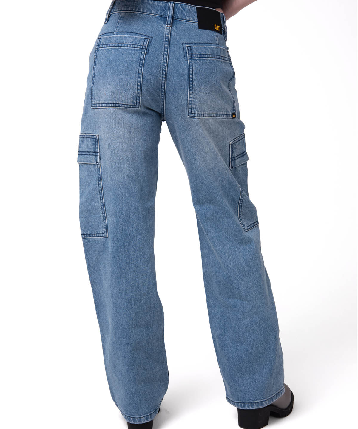 Jeans Cargo Mujer Relaxed Azul CAT