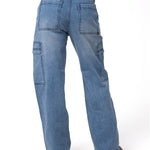 Jeans Cargo Mujer Relaxed Azul CAT