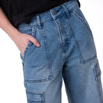 Jeans Cargo Mujer Relaxed Azul CAT