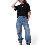 Jeans Cargo Mujer Relaxed Azul CAT