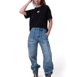 Jeans Cargo Mujer Relaxed Azul CAT