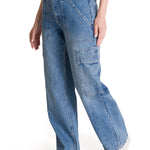 Jeans Cargo Mujer Relaxed Azul CAT