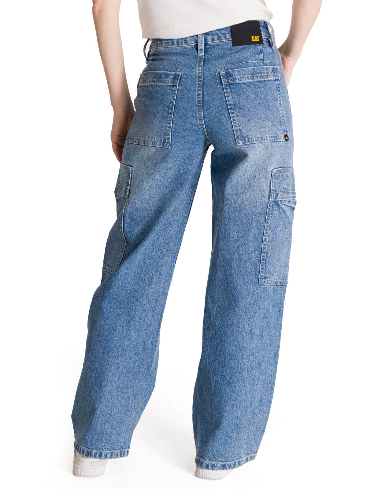 Jeans Cargo Mujer Relaxed Azul CAT