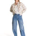 Jeans Cargo Mujer Relaxed Azul CAT