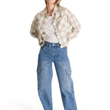Jeans Cargo Mujer Relaxed Azul CAT