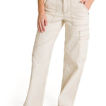 Jeans Cargo Mujer Relaxed Beige CAT