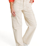 Jeans Cargo Mujer Relaxed Beige CAT