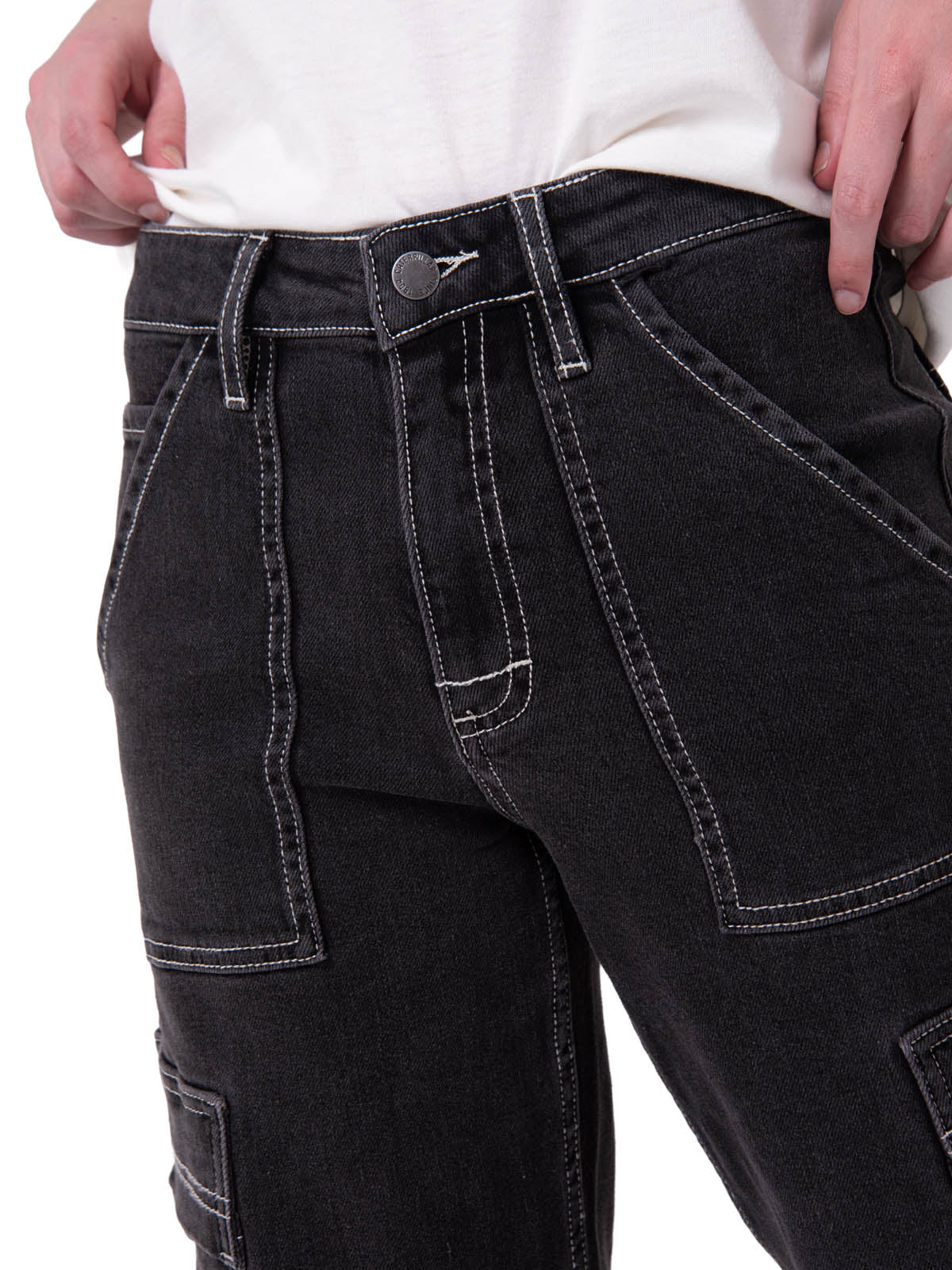 Jeans Cargo Mujer Relaxed Negro CAT