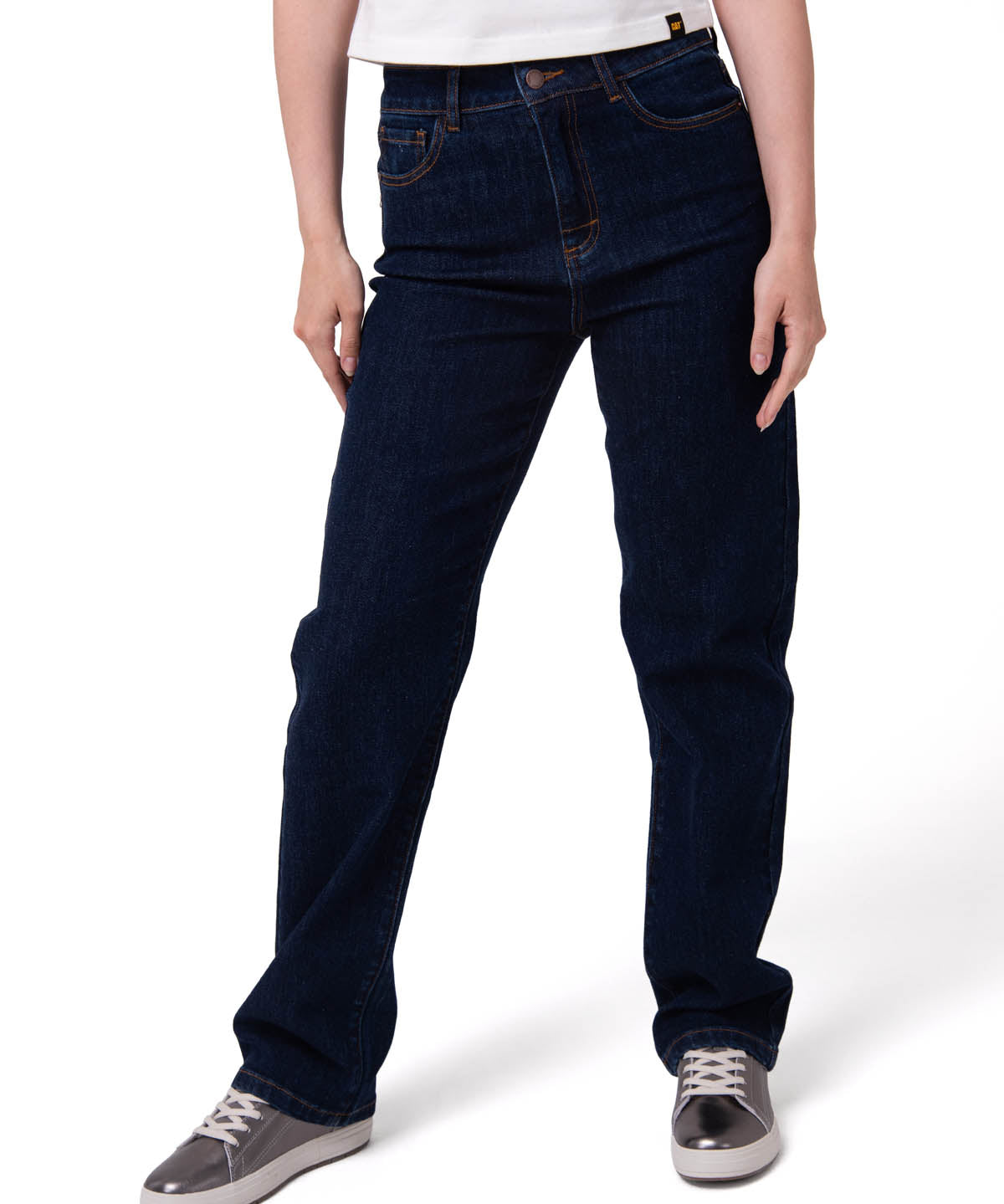 Jeans Tiro Alto Mujer Stretch Azul CAT