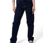 Jeans Tiro Alto Mujer Stretch Azul CAT