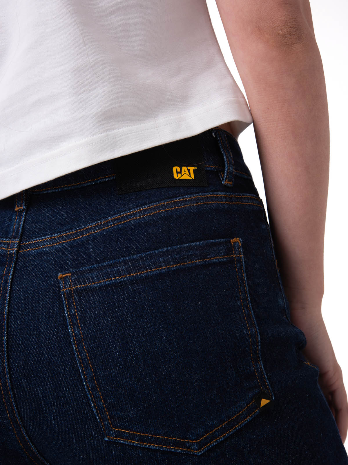 Jeans Tiro Alto Mujer Stretch Azul CAT