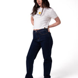 Jeans Tiro Alto Mujer Stretch Azul CAT