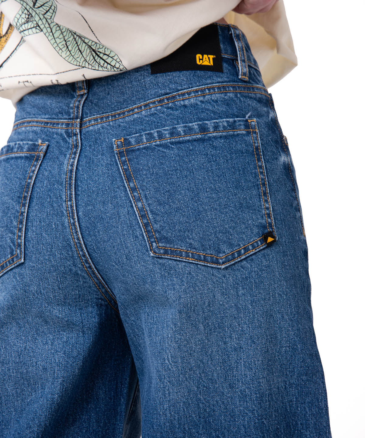 Jeans Wide Leg Mujer Denim Azul Cat