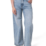 Jeans Wide Leg Mujer Denim Azul Claro Cat