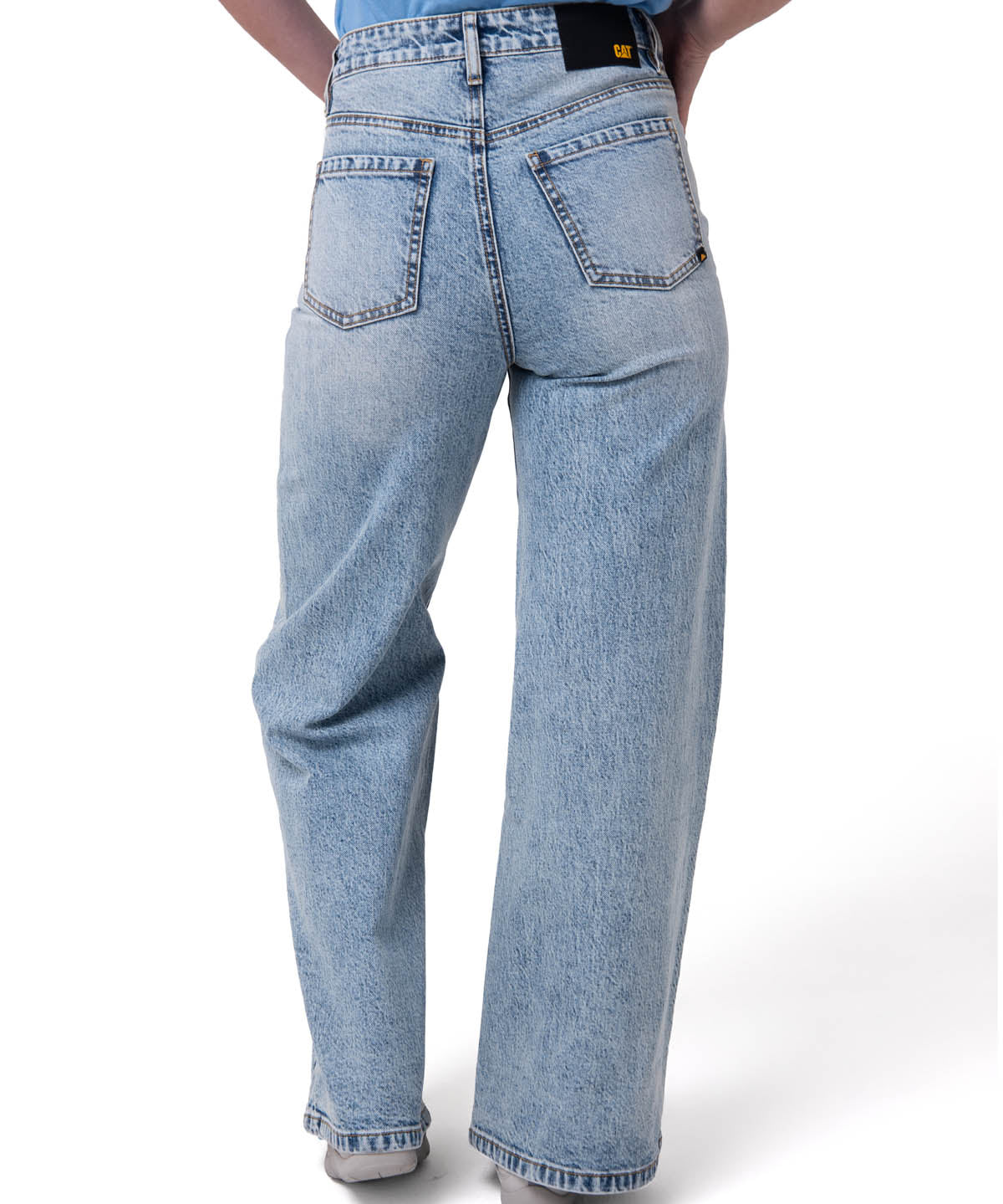 Jeans Wide Leg Mujer Denim Azul Claro Cat