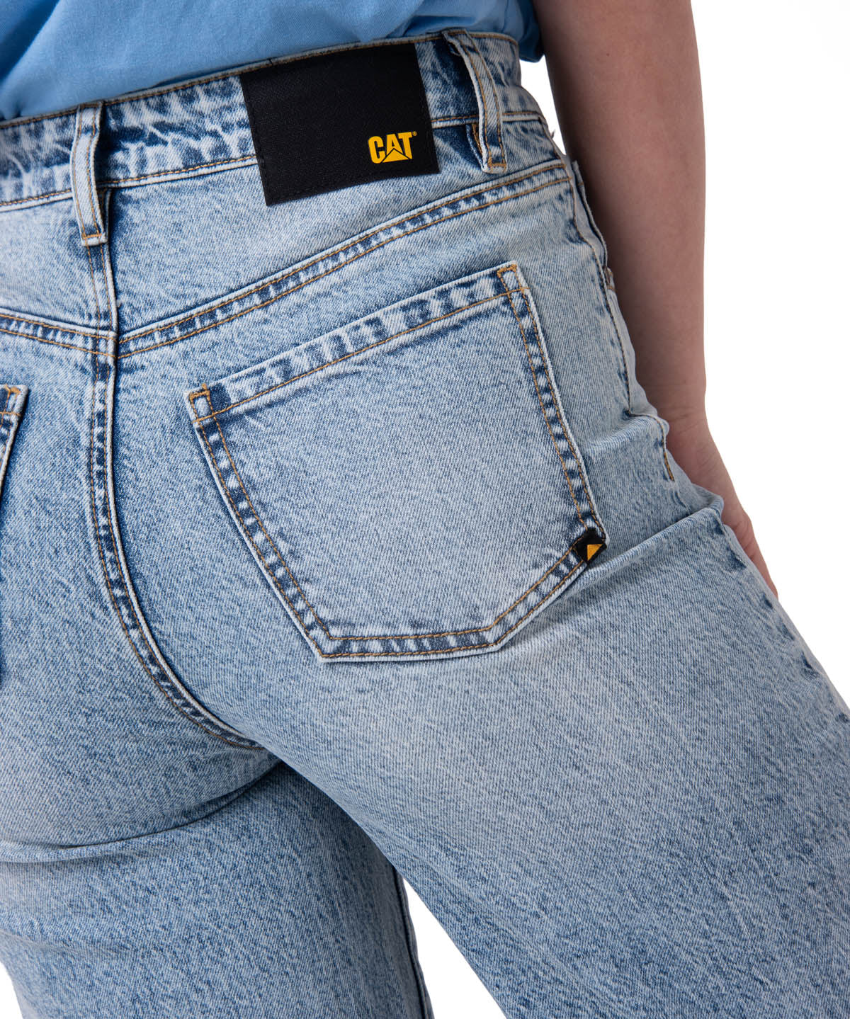 Jeans Wide Leg Mujer Denim Azul Claro Cat
