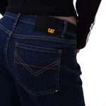 Jeans Tiro Medio Mujer Denim Azul Oscuro Cat