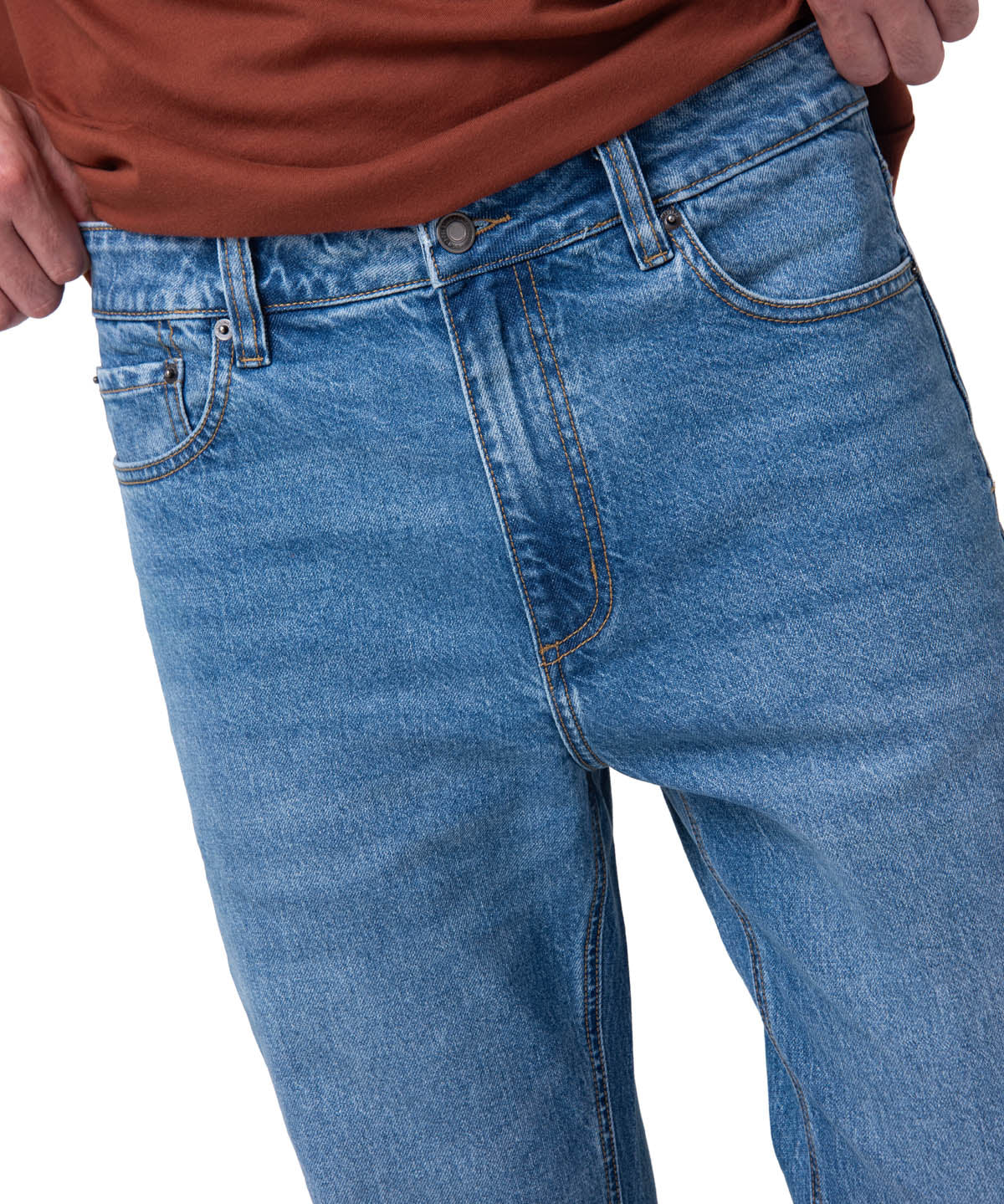 Jeans Rectos Mujer Confort Azul Cat
