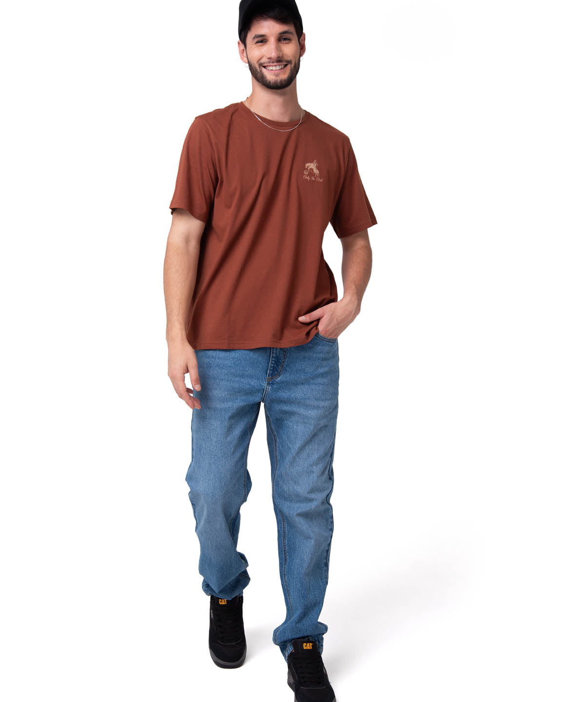 Jeans Rectos Mujer Confort Azul Cat