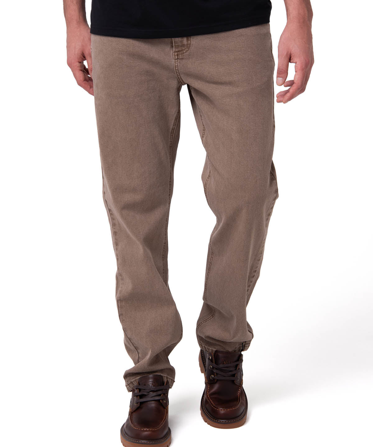 Jeans Rectos Mujer Confort Café Claro Cat