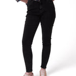 Jeans Mujer Stretch Denim Mid Rise Negro CAT