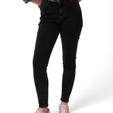 Jeans Mujer Stretch Denim Mid Rise Negro CAT