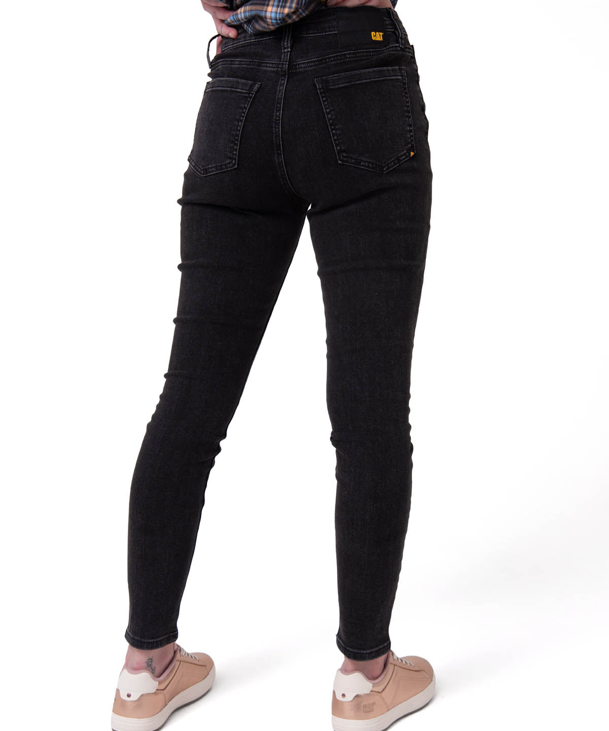 Jeans Mujer Stretch Denim Mid Rise Negro CAT