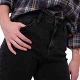 Jeans Mujer Stretch Denim Mid Rise Negro CAT