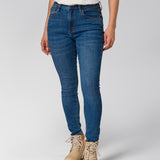 Jeans Mujer Stretch Denim Mid Rise Indigo CAT