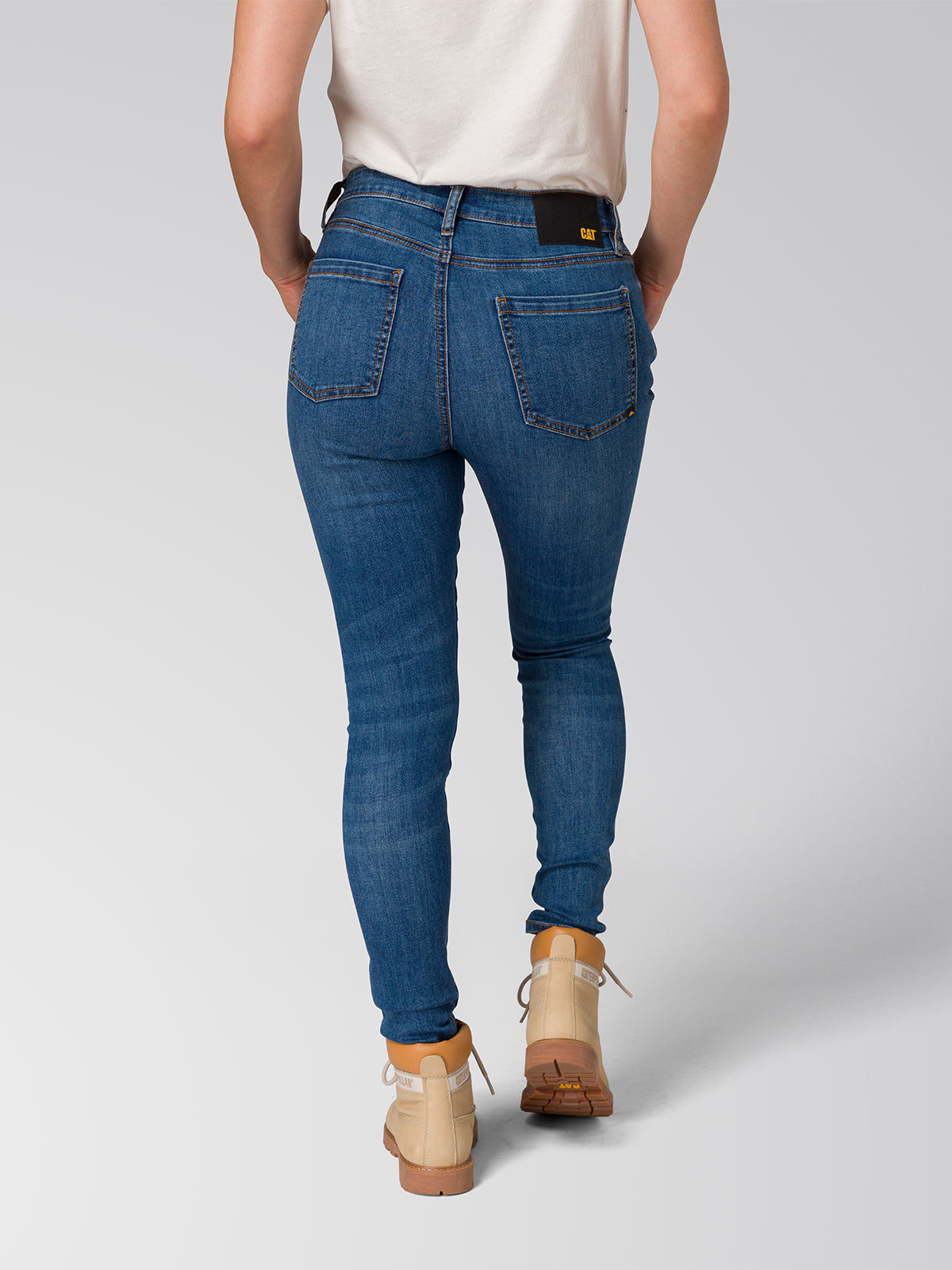 Jeans Mujer Stretch Denim Mid Rise Indigo CAT