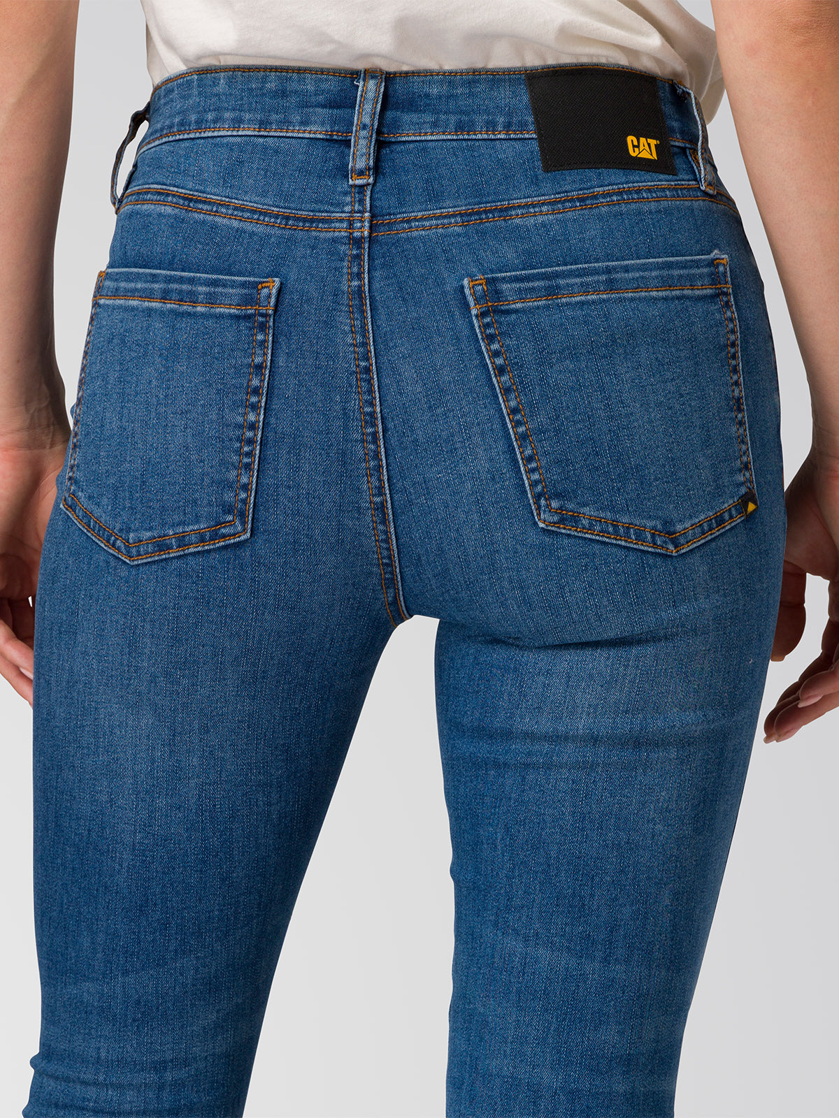 Jeans Mujer Stretch Denim Mid Rise Indigo CAT