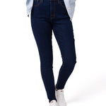 Jeans Stretch Mujer Mid-Rise Azul Oscuro Cat