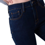 Jeans Stretch Mujer Mid-Rise Azul Oscuro Cat