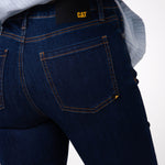 Jeans Stretch Mujer Mid-Rise Azul Oscuro Cat