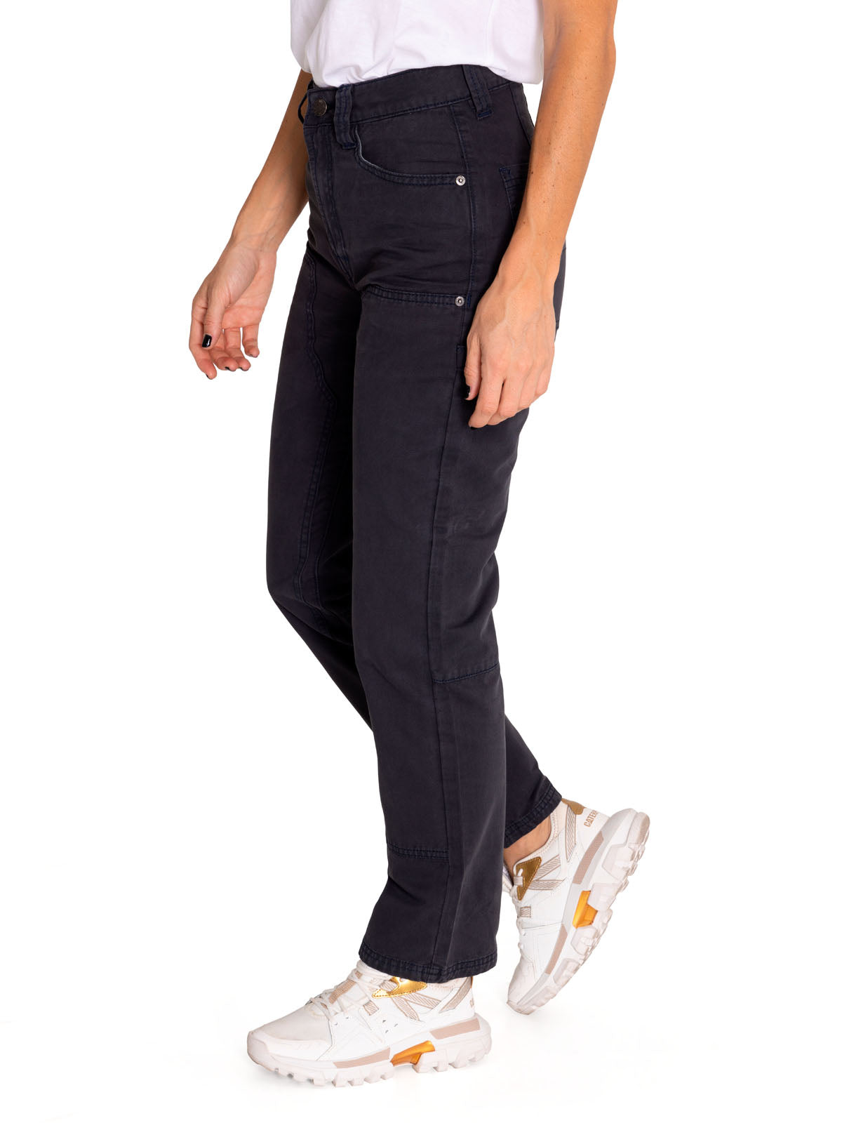 Pantalon Casual Mujer Double Front Utility Bottom Negro Cat